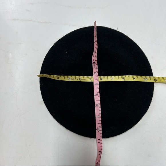 Wool blend women’s black wool beret L75-14 - Picture 5 of 5